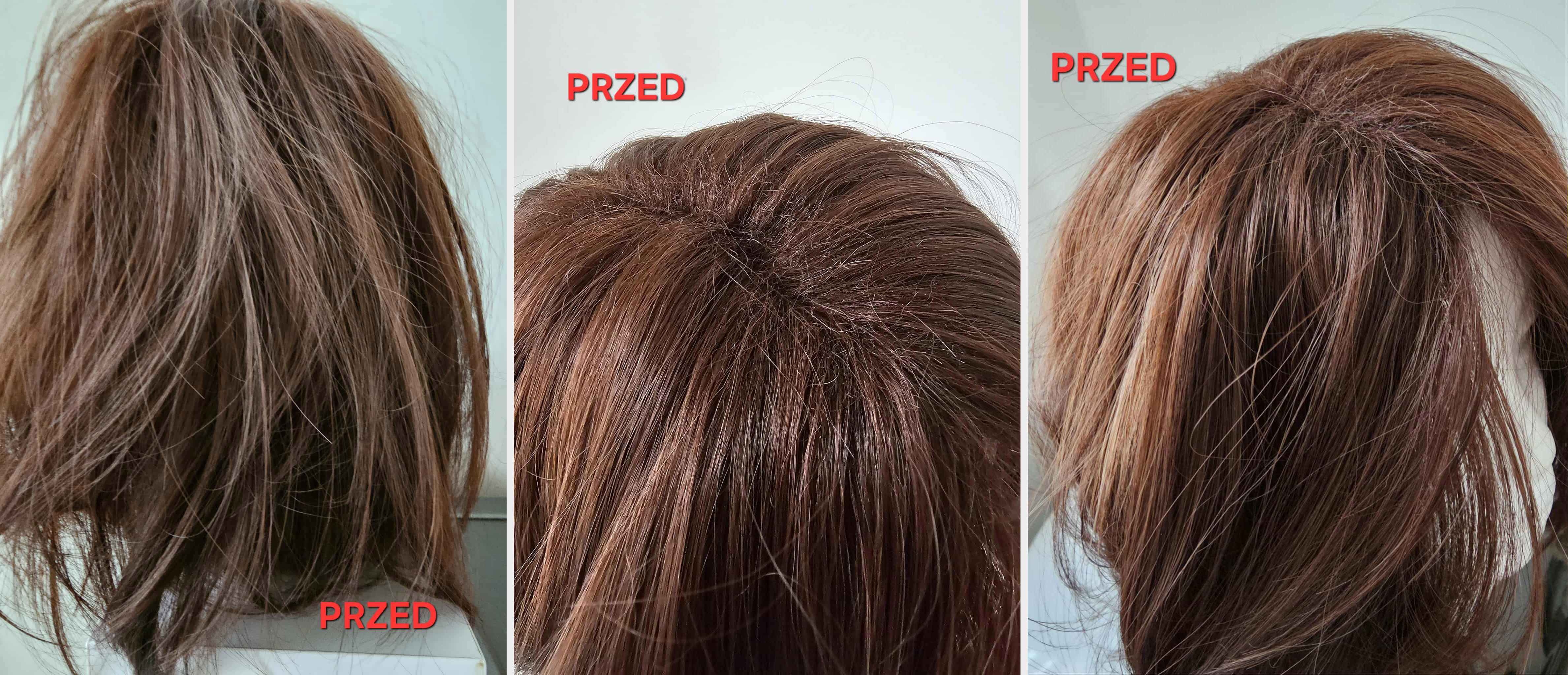zdjecie przed 1 serum i termoochrona hairglow peruka copy