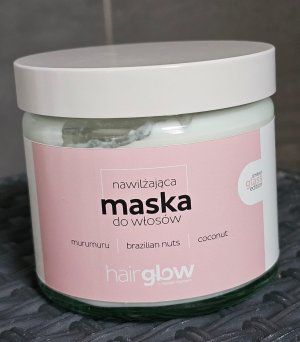 Test intensywnie nawilżającej maski do włosów z masłem murumuru HairGlow by Keratin Moment.